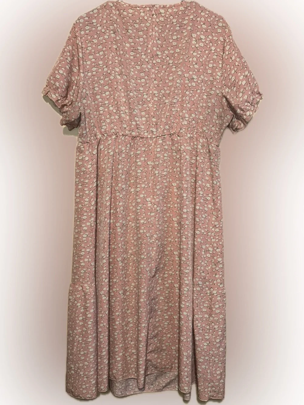 Women’s Dusty Rose Floral Midi Dress - Picture 5 of 6